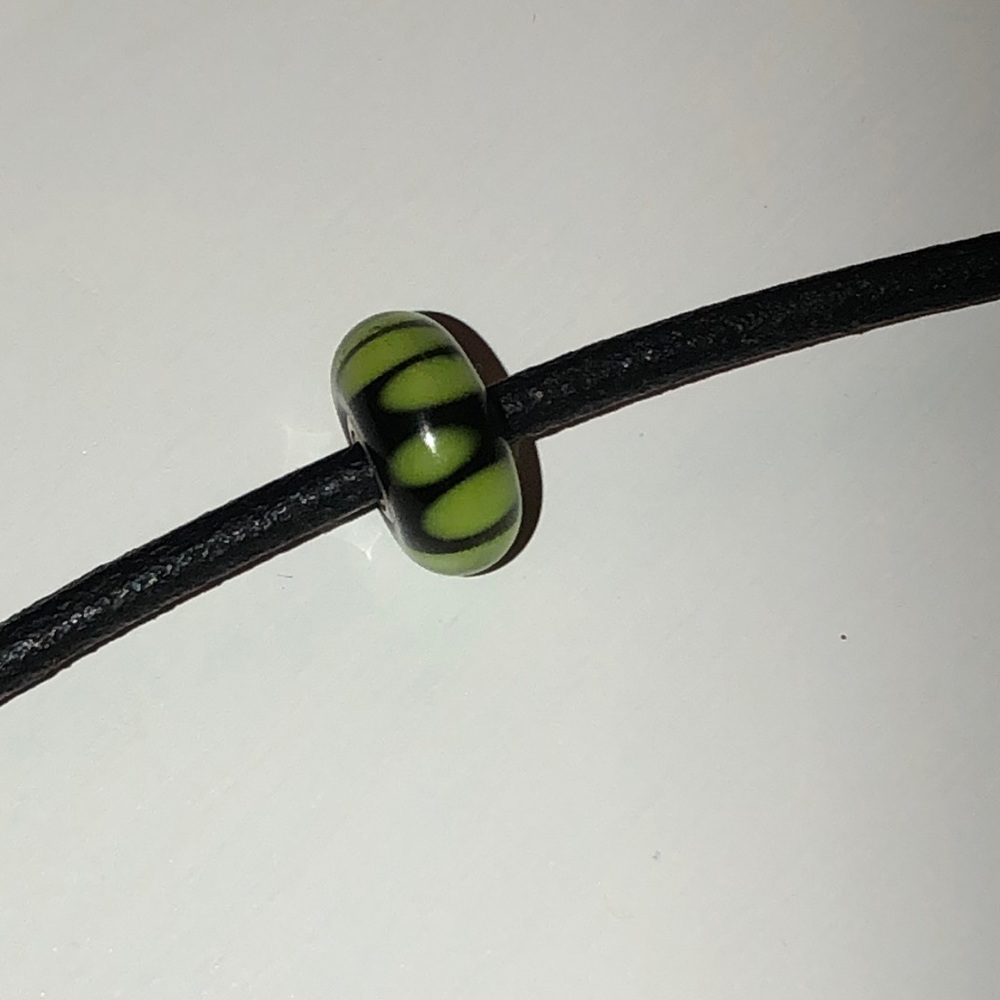 Trollbeads Green Shade Glass Bead, retired
